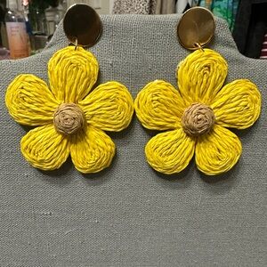 Yellow Flower Earrings